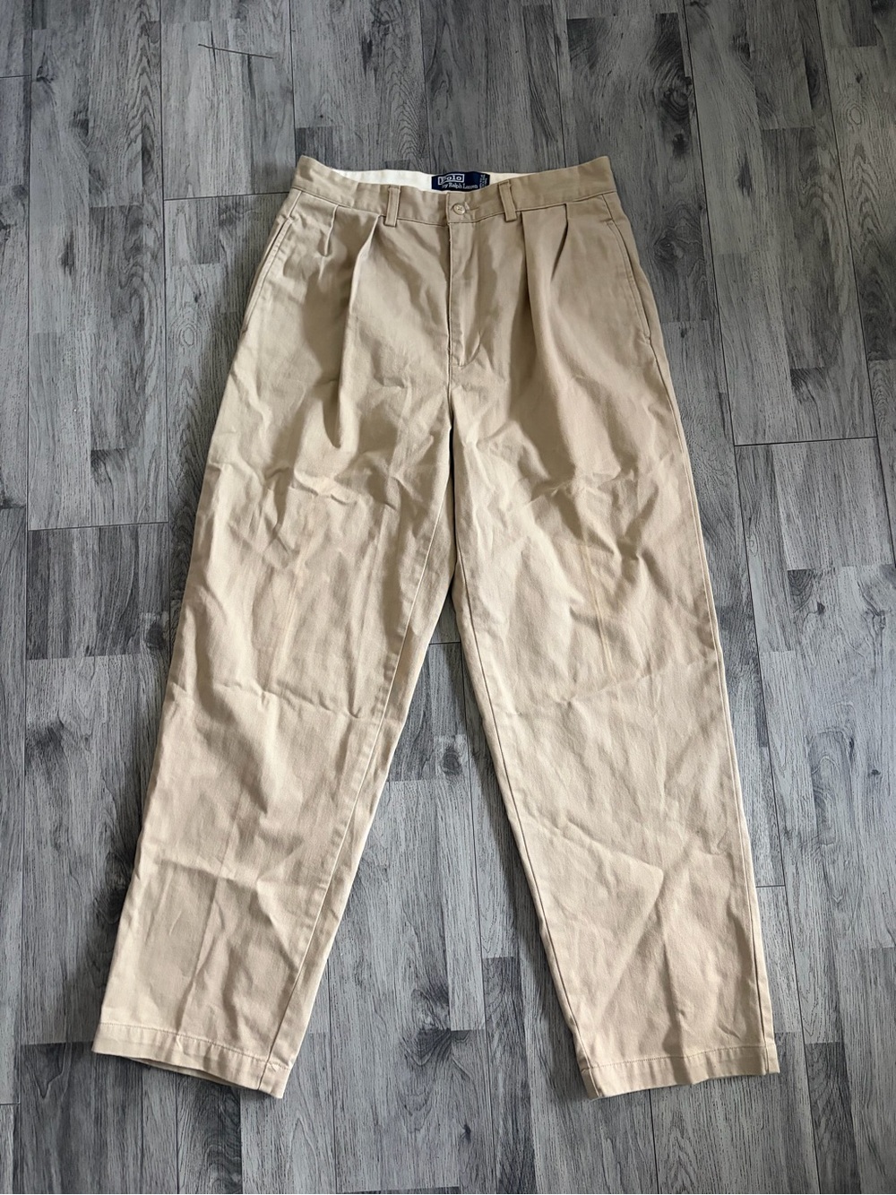Polo by Ralph Lauren Khaki Pleated Men's Chinos Sz 32 x 30